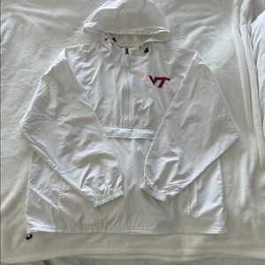 Virginia Tech 1/4 Zip Nylon Pullover with Hood